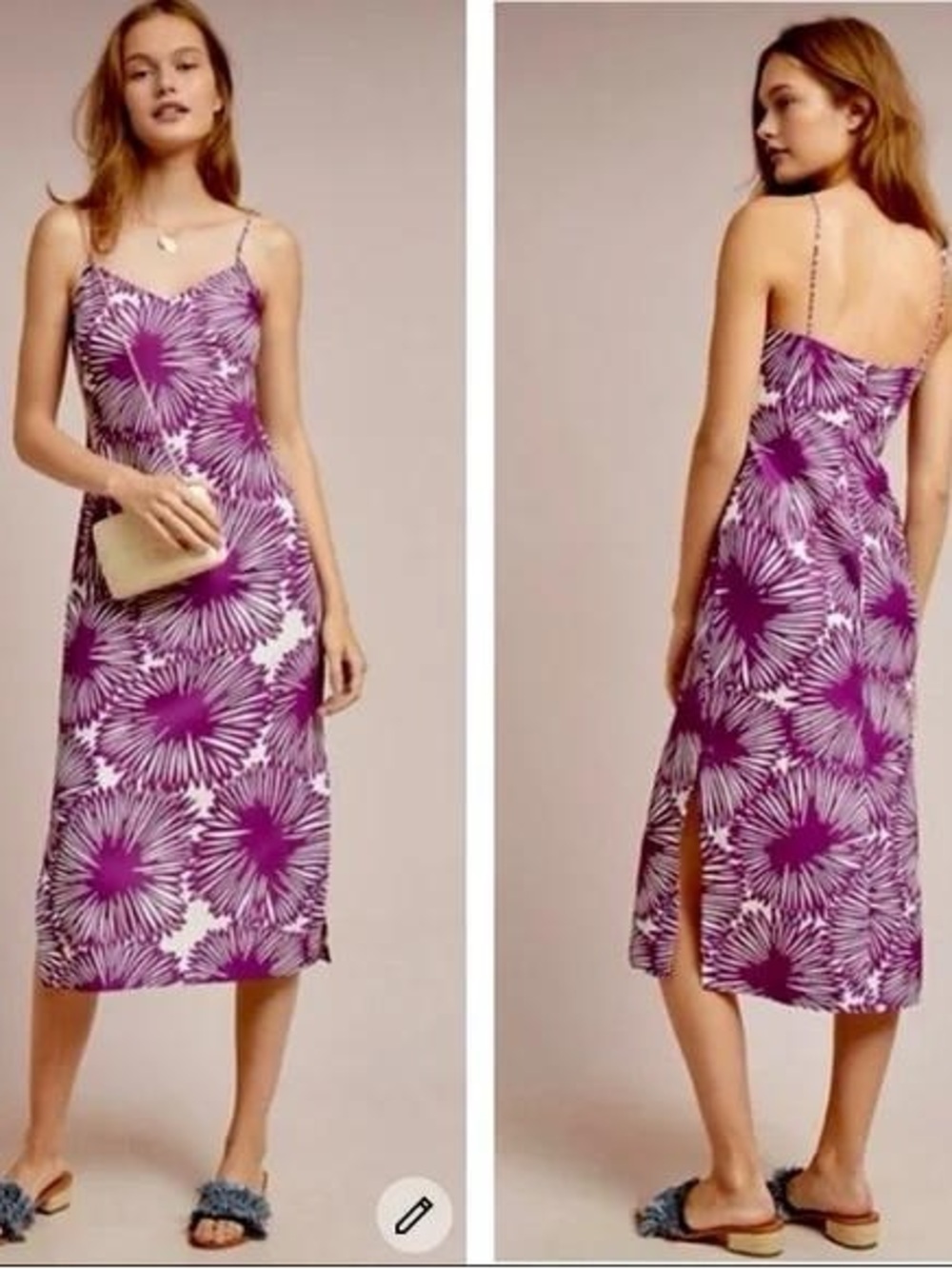 Tracy Reese x Anthropologie Dahlia Mums slip dress New with Tags